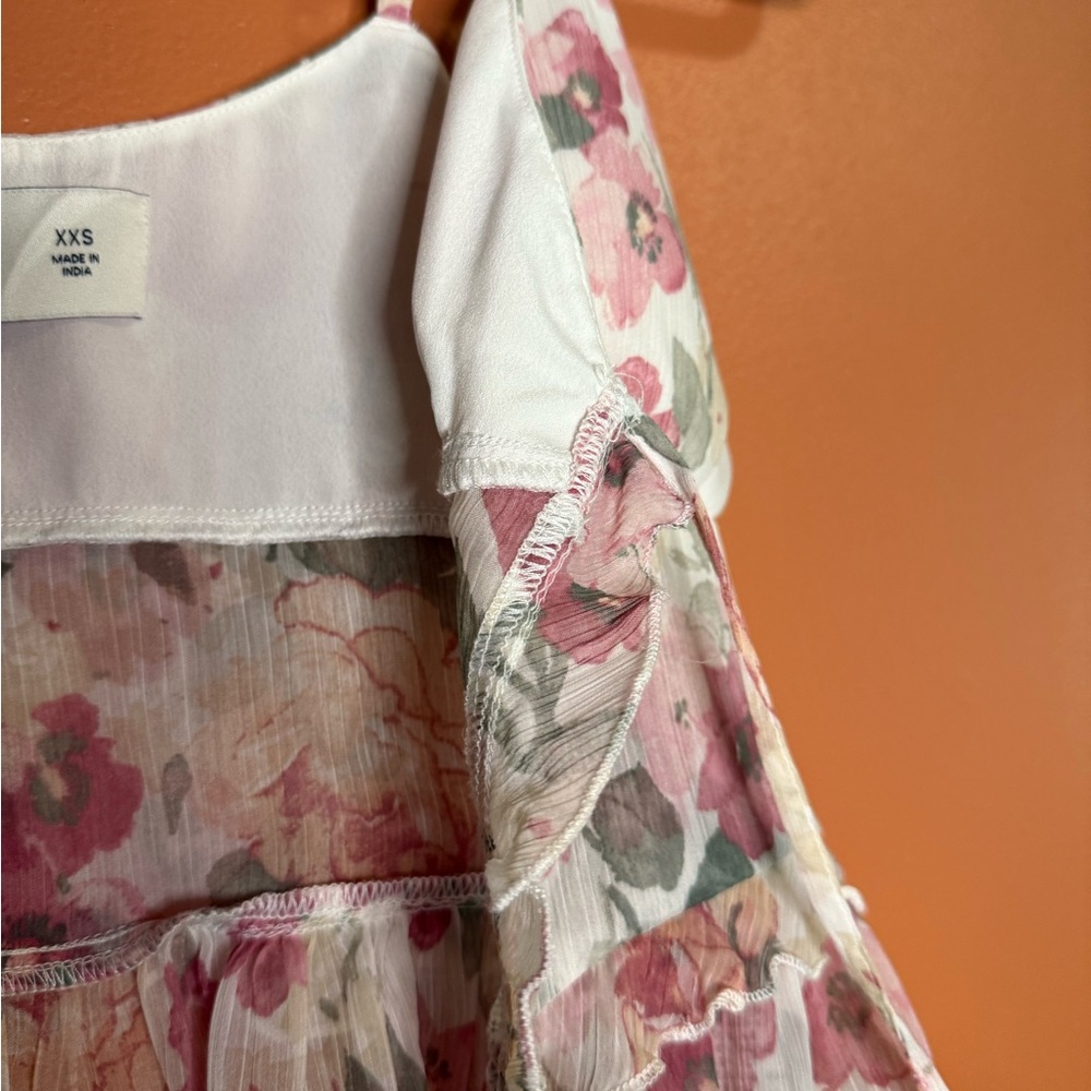 Hollister Chiffon Floral Tie-Front Blouse Womens Size XXS - Picture 5 of 7